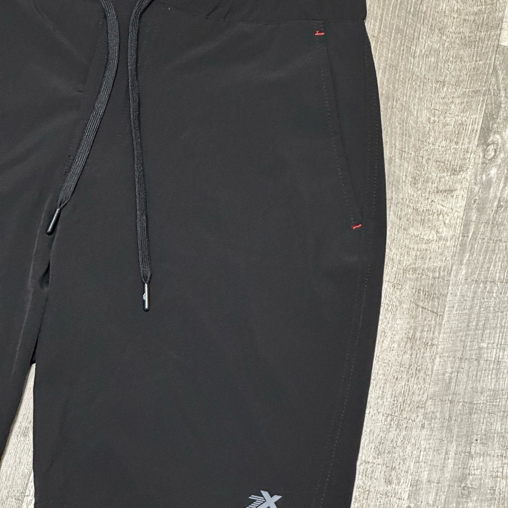 Men's Zeroxposur Medium Swim Drawstring Shorts Trunks Hybrid Black Elastic Waist - Picture 5 of 10